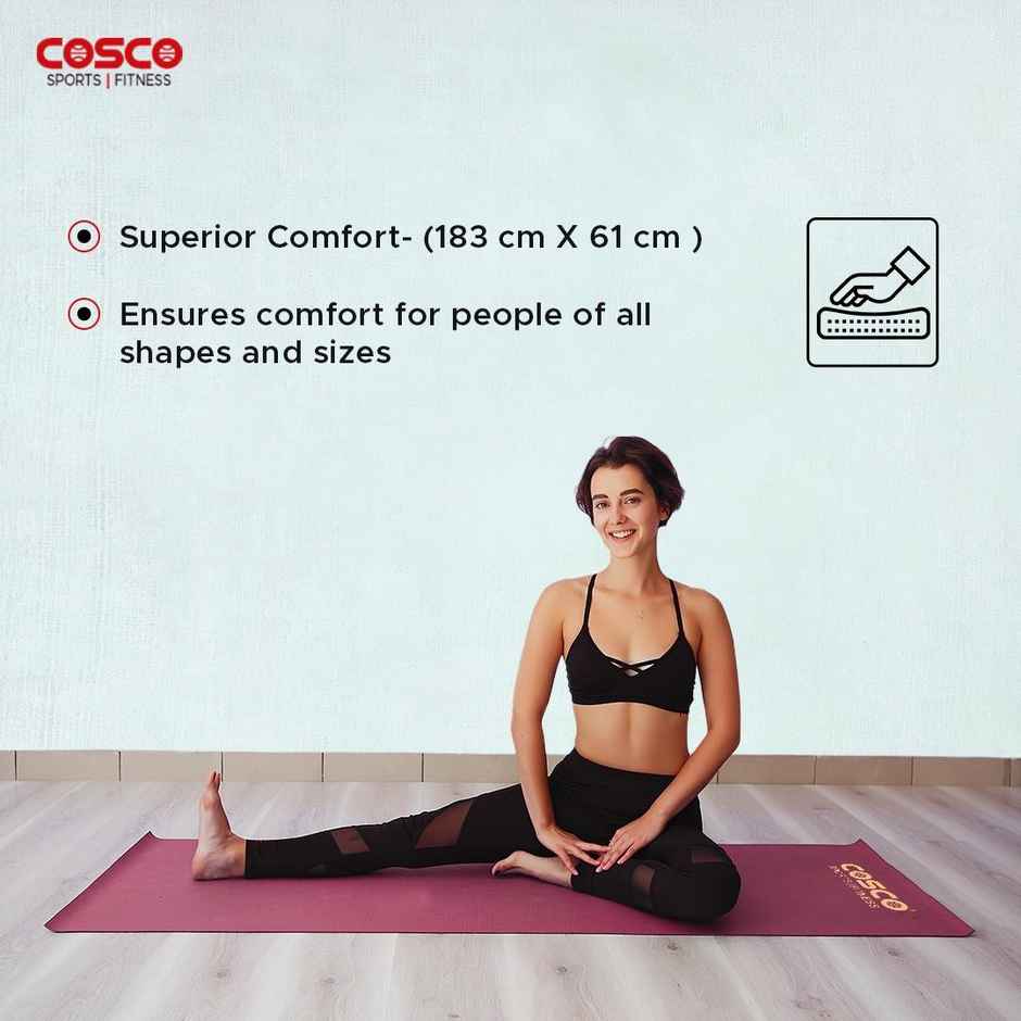 Cosco Yoga Mat Chakra-6Mm 1.00 Piece | Made In India - Assorted