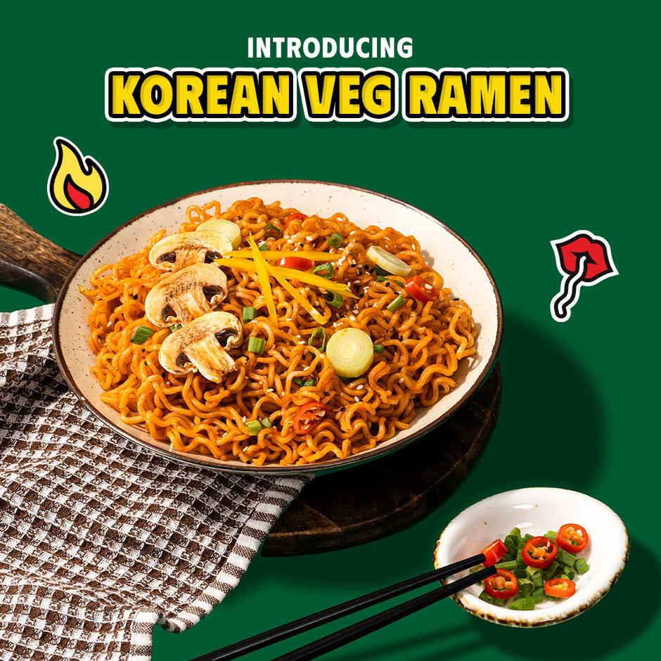 Masterchow K-Chow Korean Veg Instant Noodles(92gms) & Coca-Cola Soft Drink Can(300ml) Combo