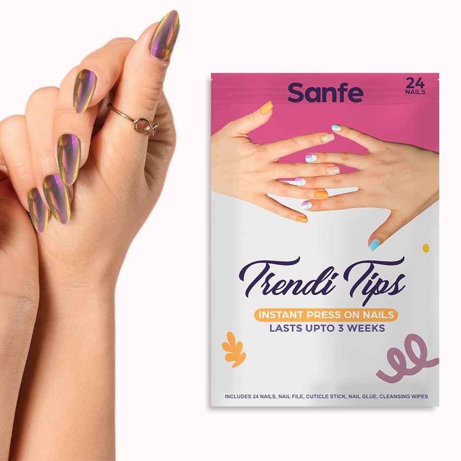 Sanfe Instant Stick On Nails - Brown Chrome