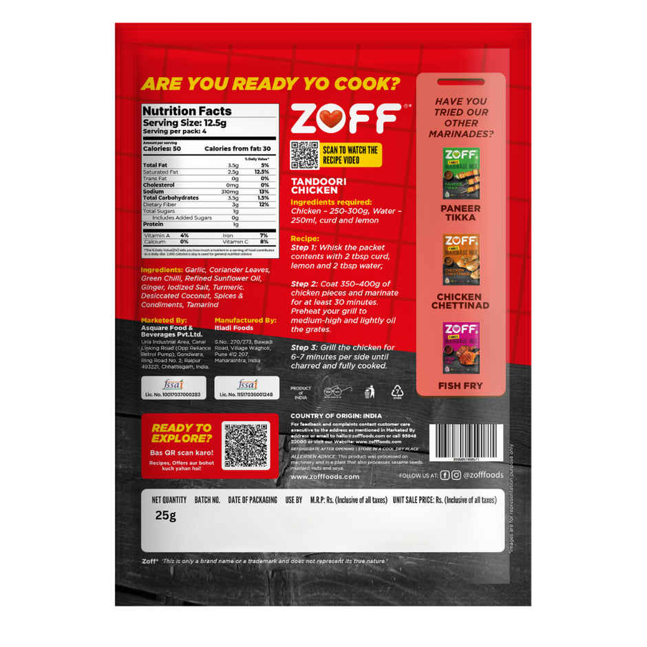 ZOFF Marinde Mix Tandoori Chicken