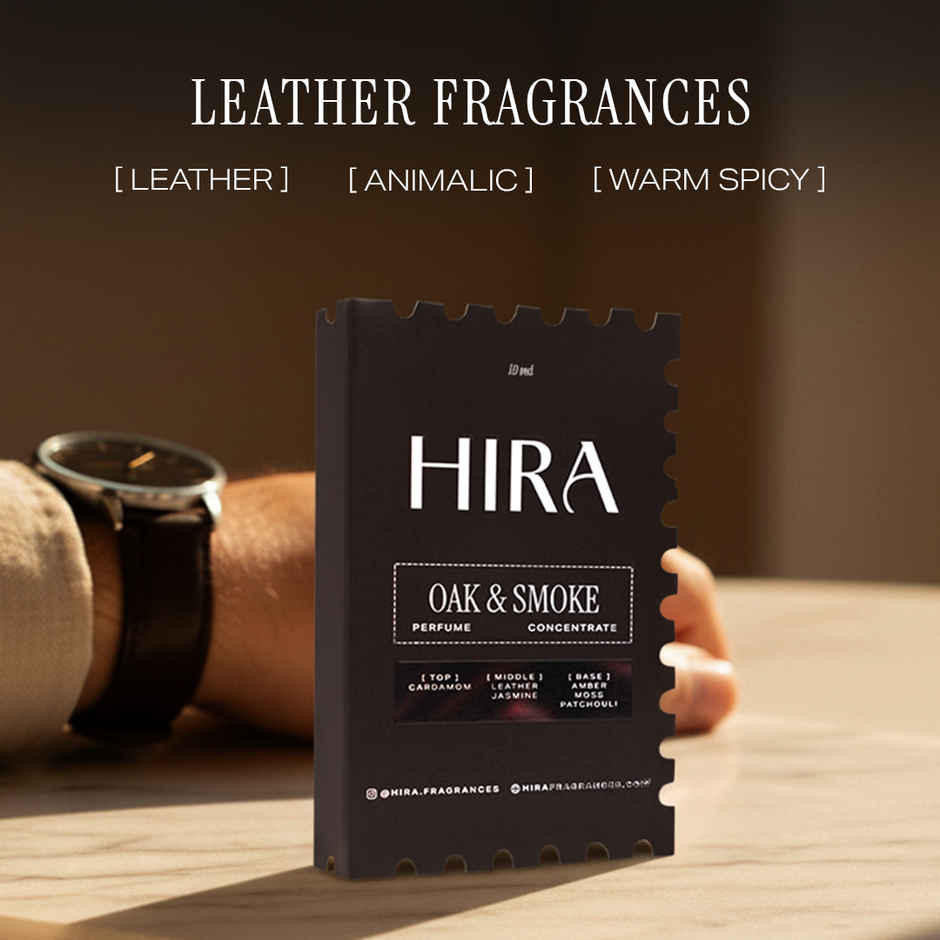 HIRA Oak & Smoke Eau De Perfume For Men | Leather & Cardamom Notes