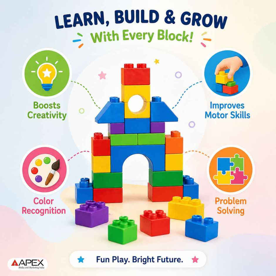 Apex 100 Building Blocks Set for Kids | Educational Construction Toy | STEM Toy For Kids