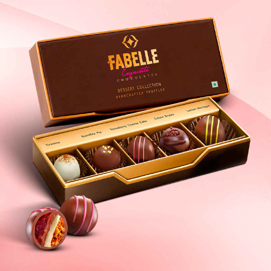 Fabelle Dessert Collection-5 Handcrafted Dessert Inspired Chocolate Truffles Combo