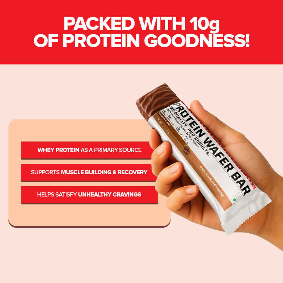 GNC Protein Wafer Bar - Chocolate | 10g Whey Protein Combo
