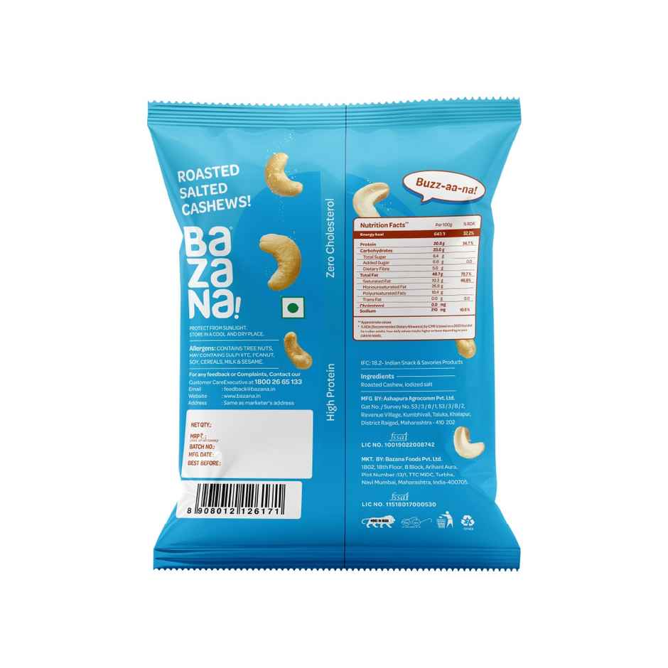 Bazana Premium Salted Roasted Flavoured Cashew
