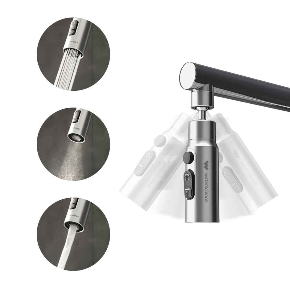 Waterscience Tap Extender-Compact | 360-Degree Rotation | Upto 70% Water Saving
