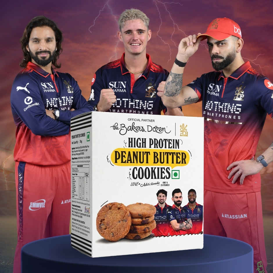 The Baker's Dozen Peanut Butter Cookies | High Protein Cookies | Premium Biscuit Handmade Cookies