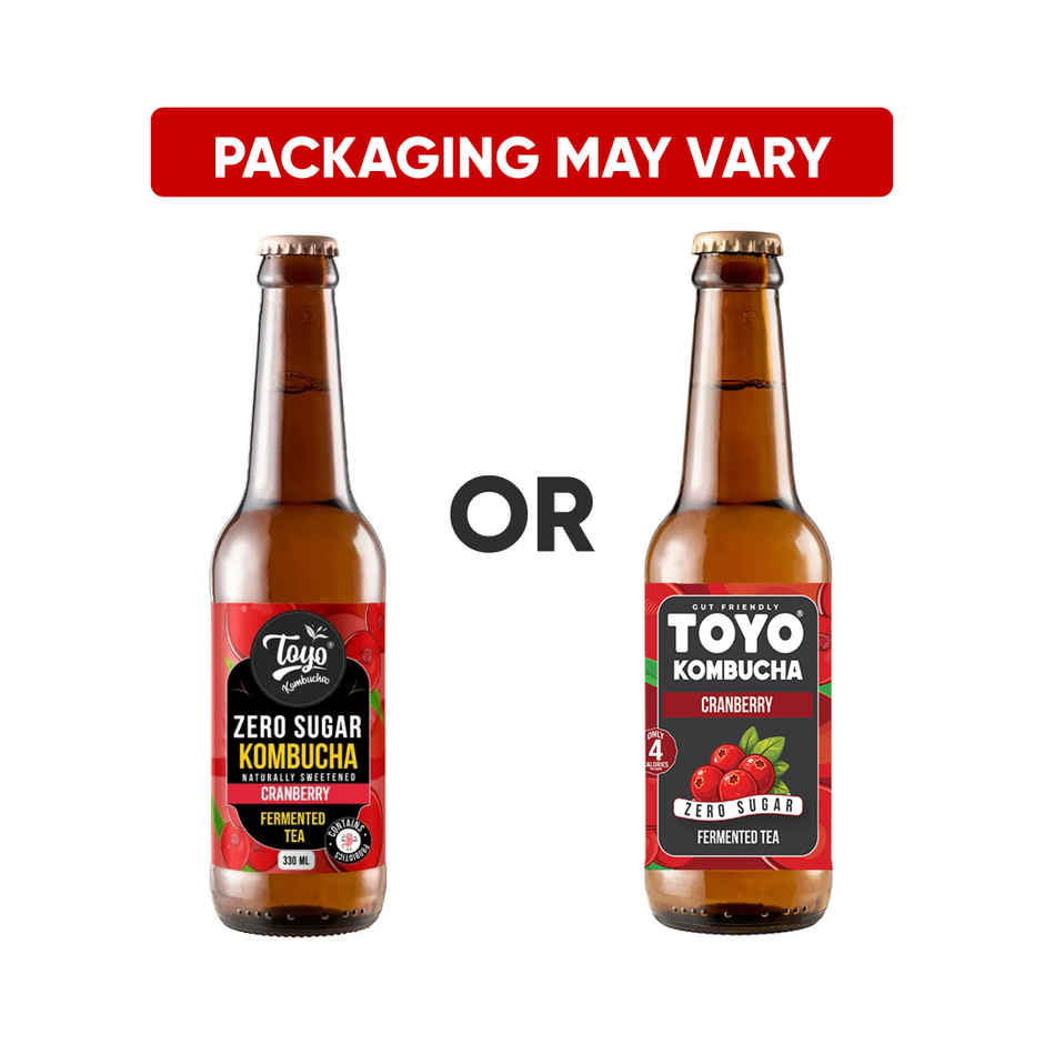 Toyo Kombucha Zero Sugar Cranberry | Non-Alcoholic Kombucha