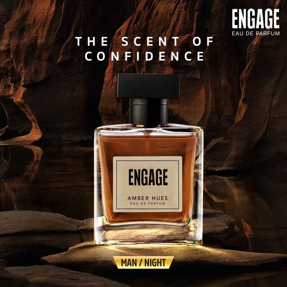 Engage Amber Hues Eau De Parfum for Man | Long Lasting Perfume | Amber, Warm, Woody