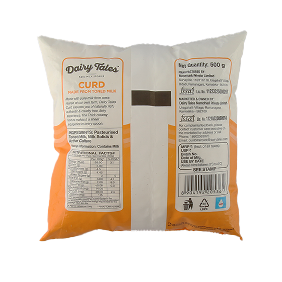 Namdhari's Dairy Tales Pouch Curd