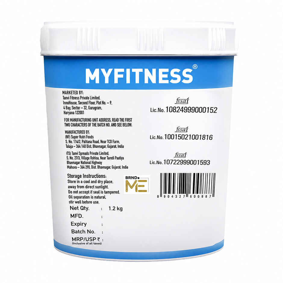 MyFitness 26g High Protein Chocolate Peanut Butter Spread - Crunchy