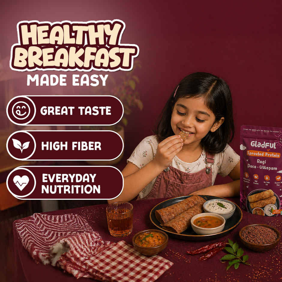 Gladful Sprouted Ragi Dosa
