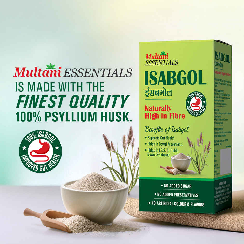Multani Essentials Isabgol Psyllium Husk Powder| Manage Constipation
