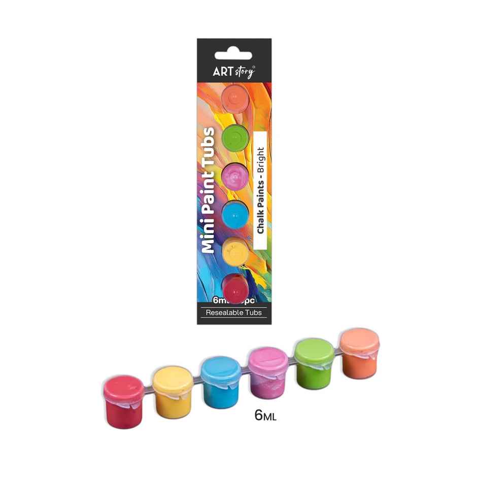 Itsy Bitsy Mini Paint Tubs Chalk Paint Bright 6 ml x 6 shades LB
