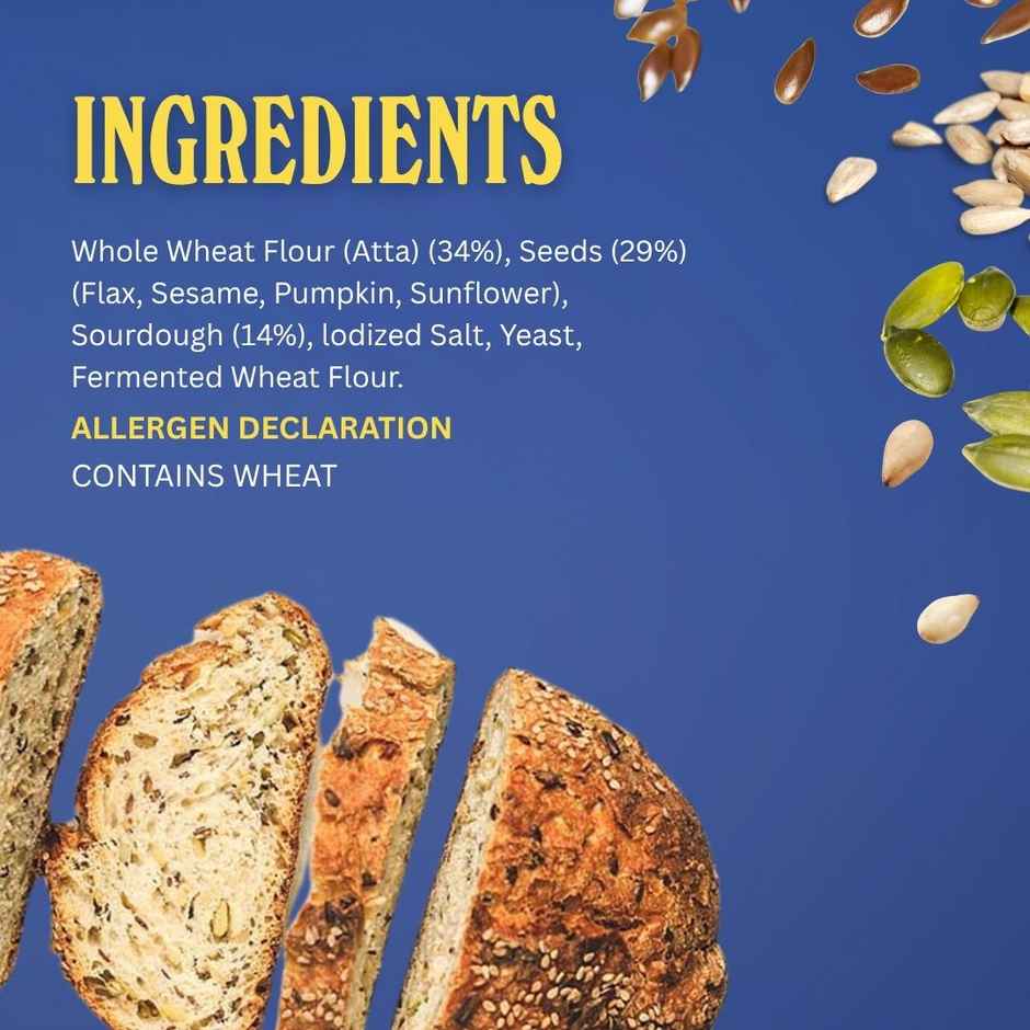 The Baker's Dozen Fourgrain Sourdough Bread | High Protein | Whole Wheat | Clean Label | Artisan