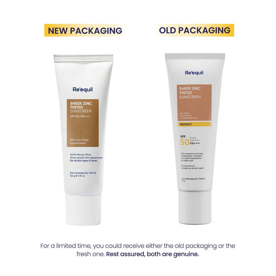 Reequil Sheer Zinc Tinted Mineral Sunscreen SPF 50 PA
