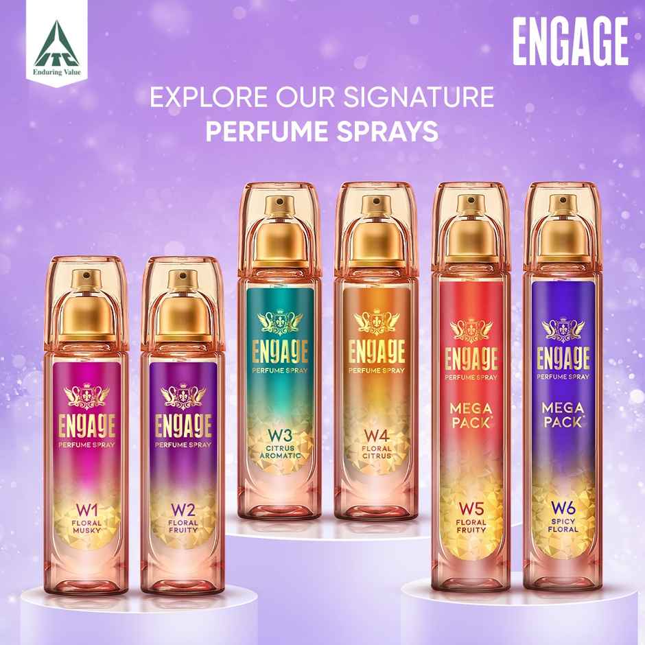 Engage W2 Perfume Spray for Women 120ml | Floral & Fruity | Berries, Orchid, Vanilla