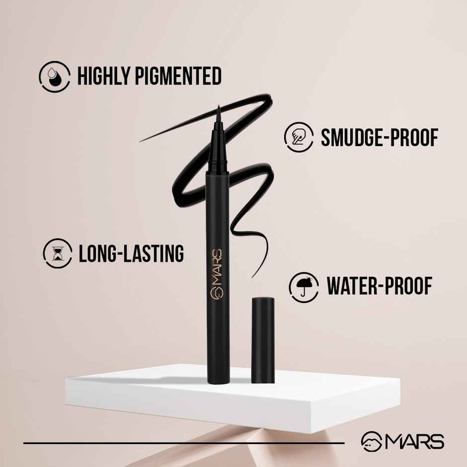 MARS Cosmetics City Stroke Charming Eyes Liquid Eyeliner (04-Black)