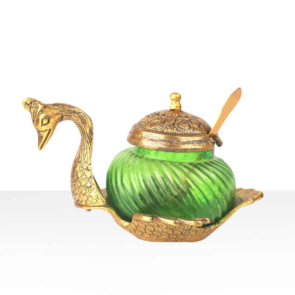 Devnidhii Bowl Glass Duck with Spoon