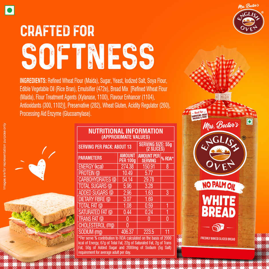 English Oven Premium White bread| No Palm Oil