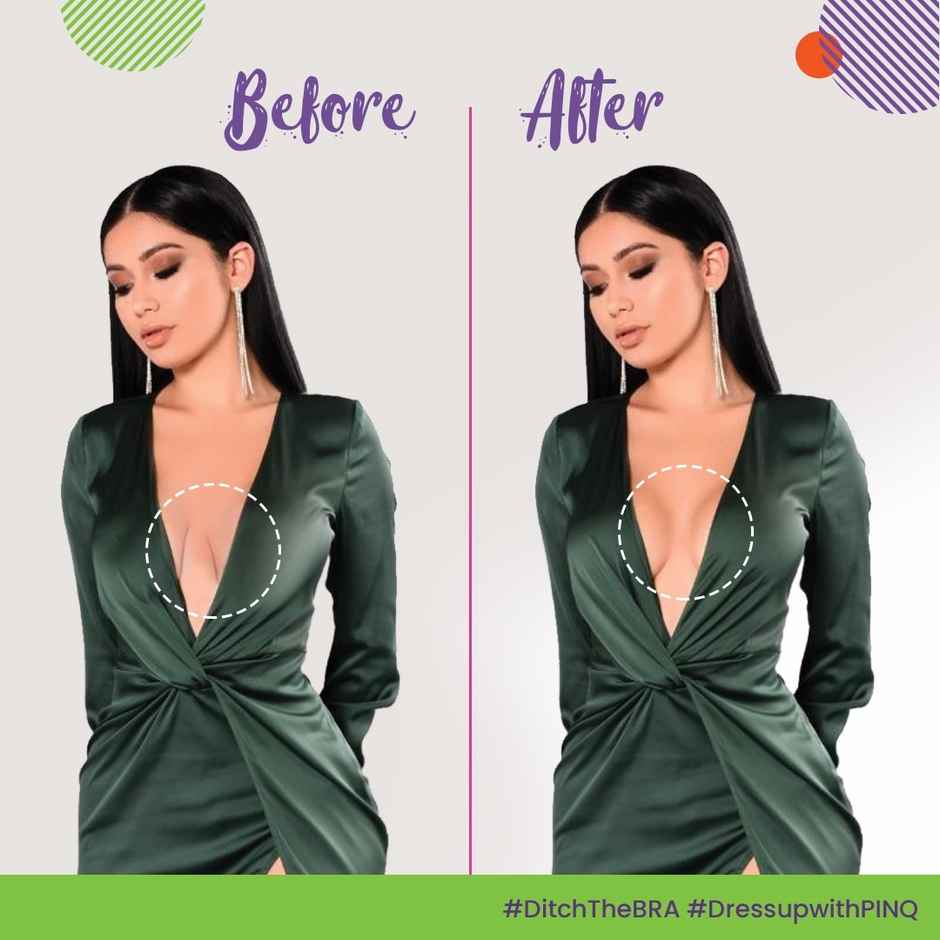 Pinq Polka Breast Lift Cups C-D Nude - Nude