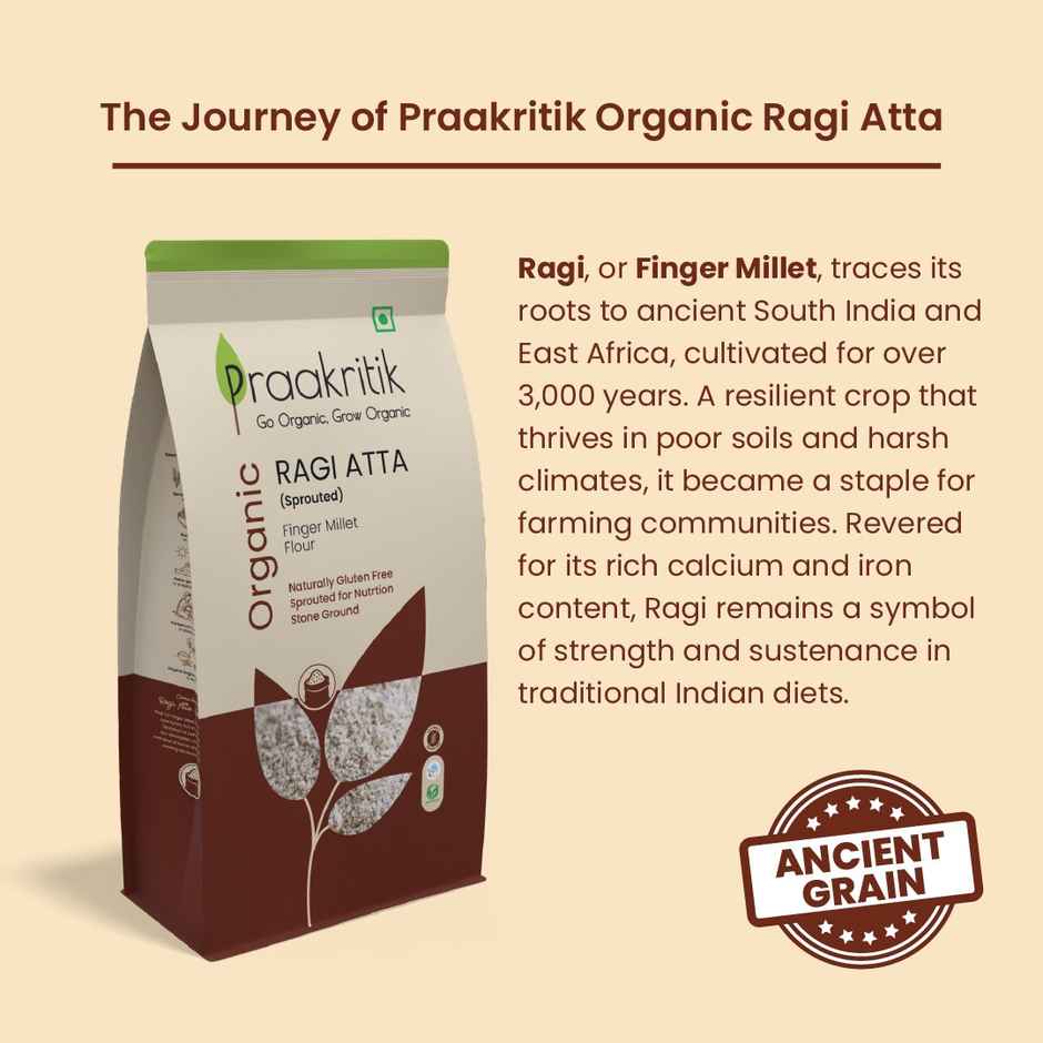 Praakritik Organic Sprouted Ragi Atta