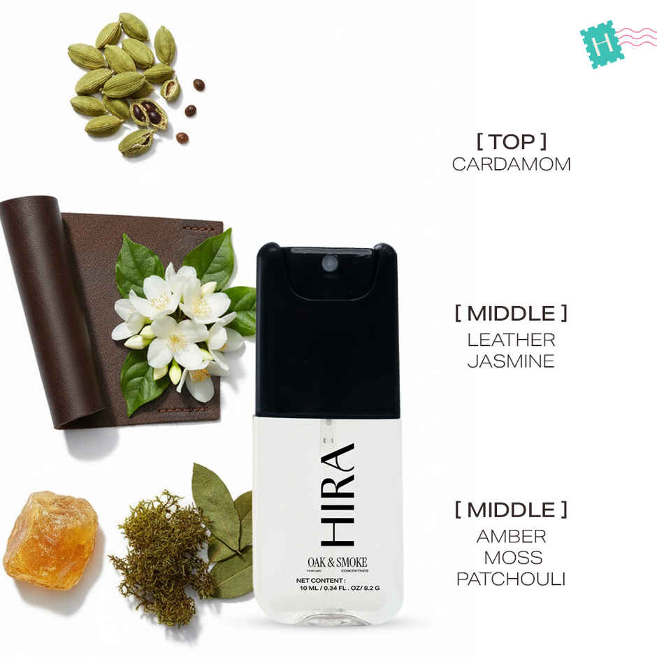 HIRA Oak & Smoke Eau De Perfume For Men | Leather & Cardamom Notes