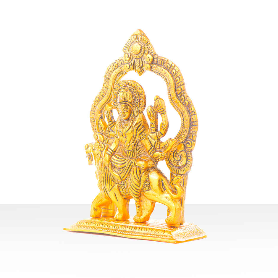 Sherawali Maa Mehrab Design | Gold Polish | Devnidhi