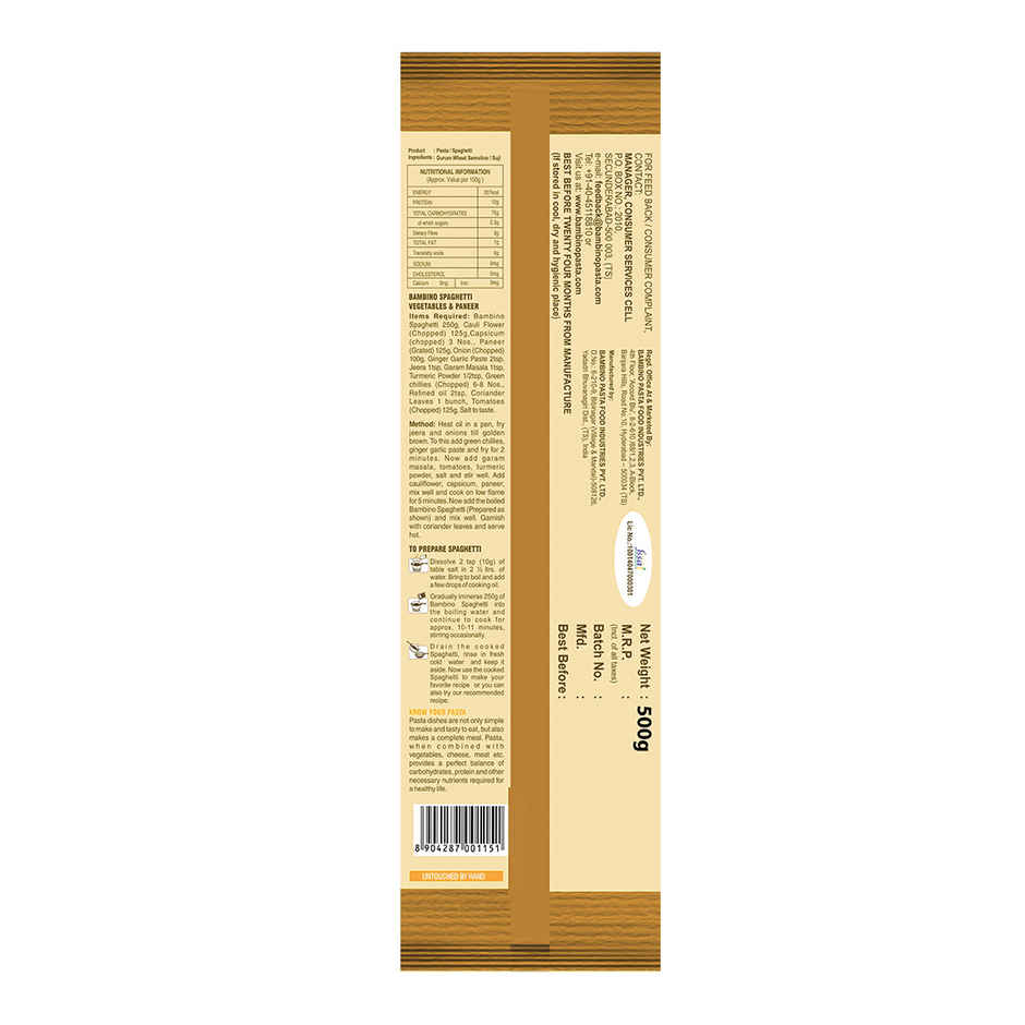 Bambino South Premium Pasta | Spaghetti