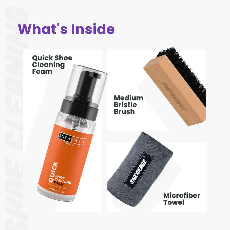 Sneakare Quick Shoe Cleaning Kit with Microfiber Towel