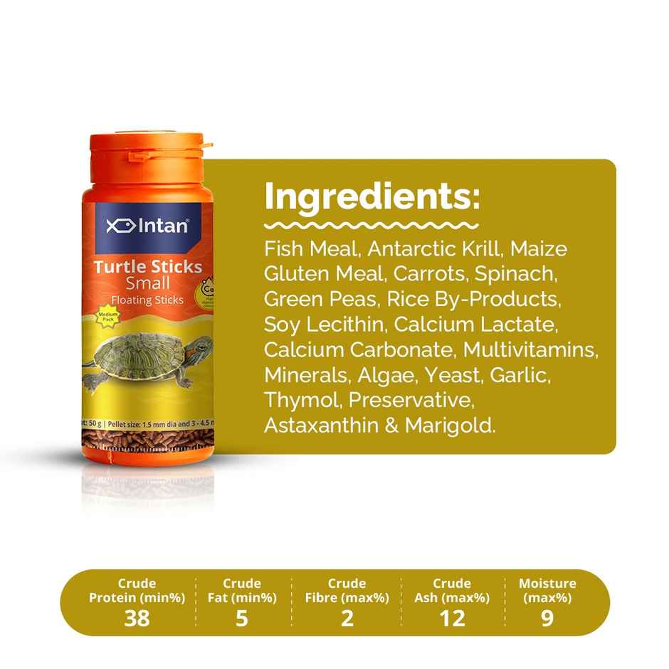 Intan Turtle Sticks - FOOD for Turtles | Amphibians | Newts - Small Floating