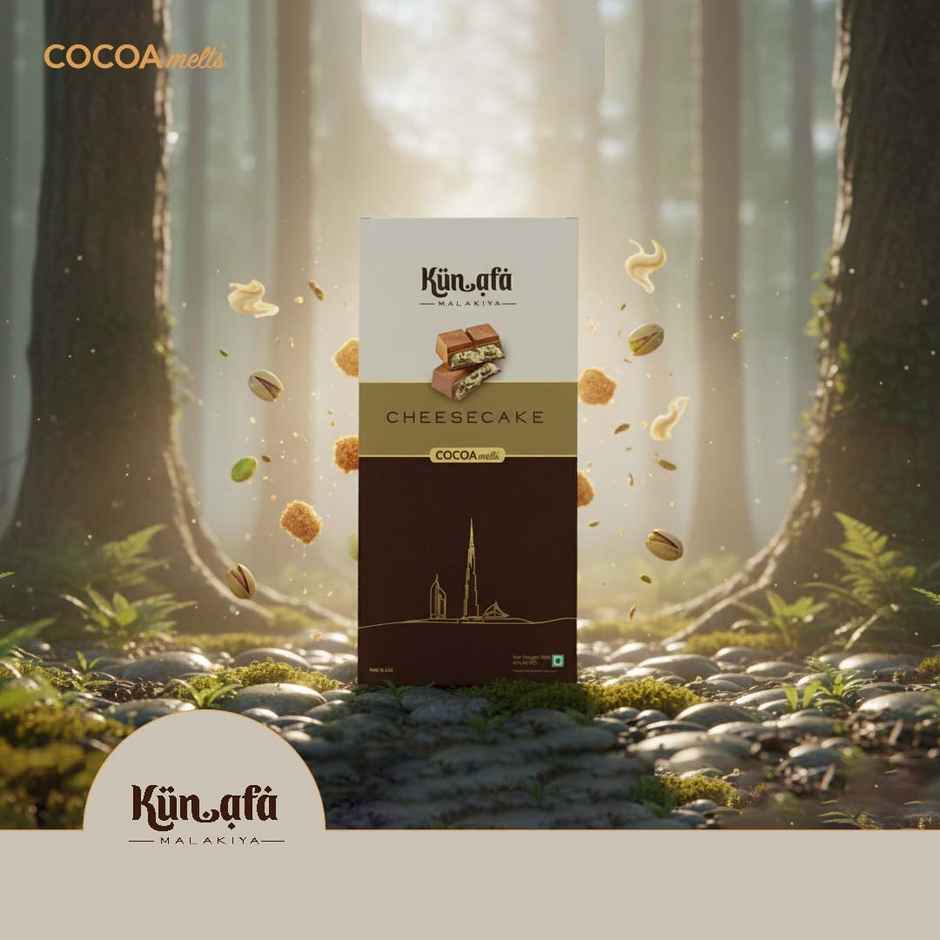 Cocoa Melts Dubai Cheesecake Kunafa Chocolate Bar