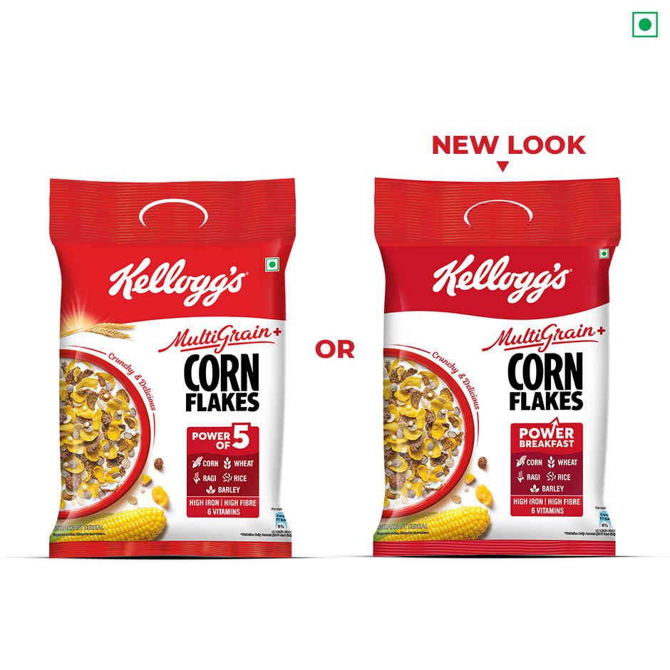 Kellogg's Multigrain Plus Corn Flakes | Power of 5 Grains | 6 Vitamins