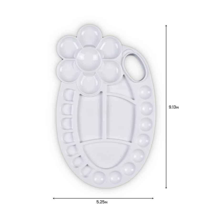 Itsy Bitsy Artist Colour Mixing Palette Flower 26 Wells Approx 9.13 x 5.25in Pbhc Lb
