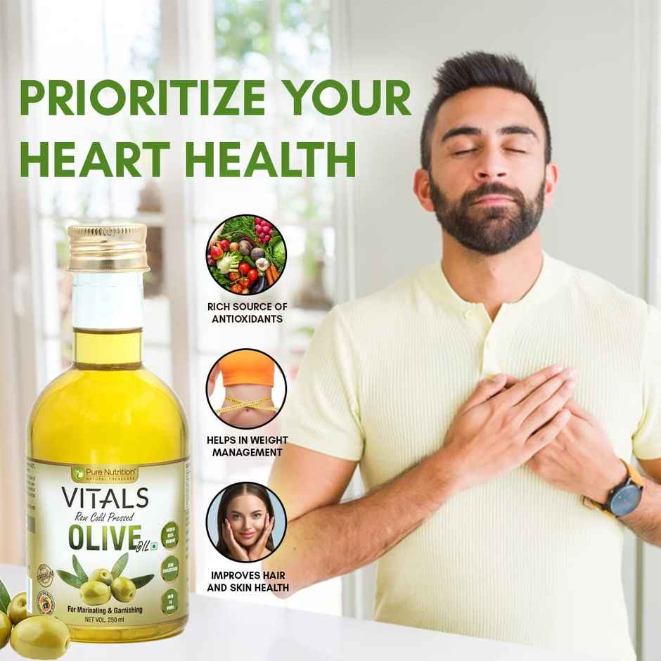 Pure Nutrition Raw Cold Pressed Virgin Olive Oil | Unrefined & Unfiltered