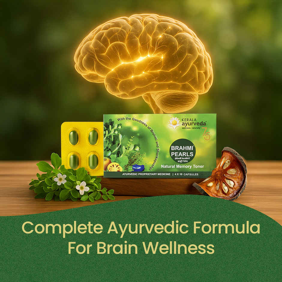 Kerala Ayurveda Brahmi Pearls - For Mind Wellness |With Brahmi for Improved Focus & Stress Relief