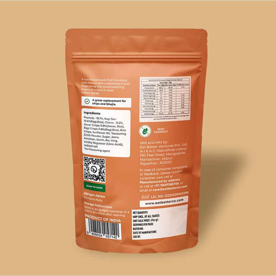 Millet Namkeen - Desi Masala, Healthy Snacks By Eat Better Co Combo 