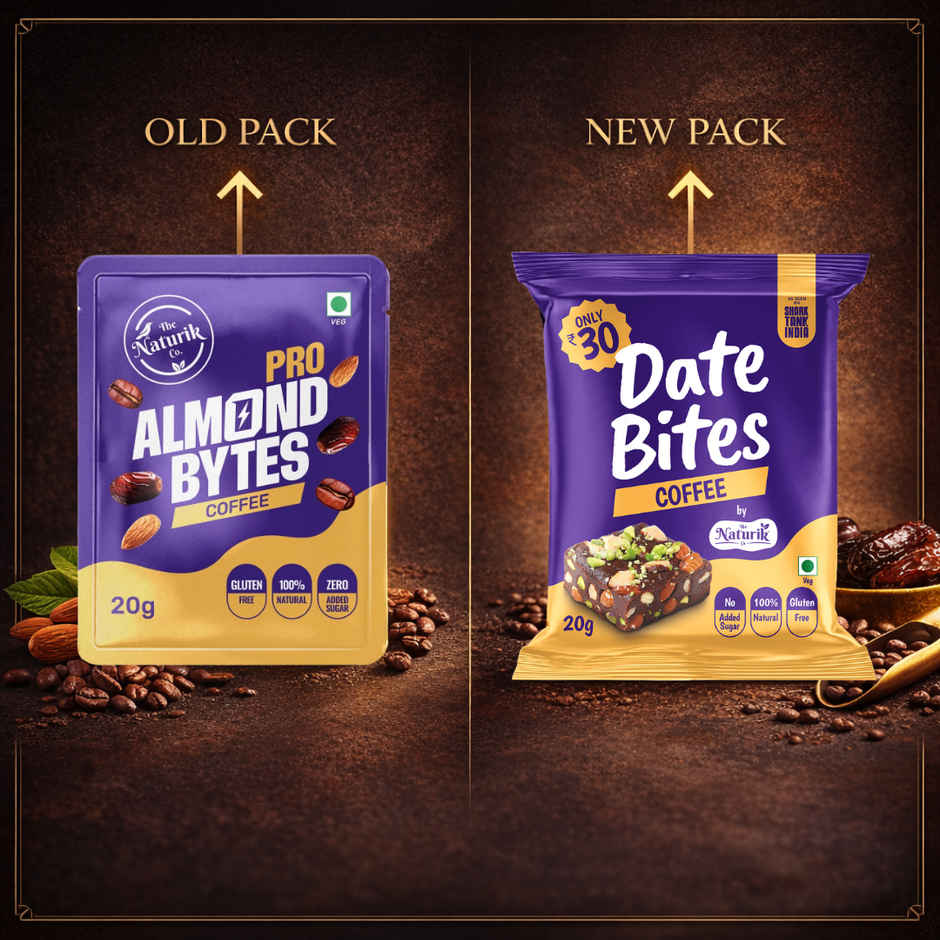 The Naturik Co Coffee Date Almond Bites | No Added Sugar | Healthy Snack for Energy