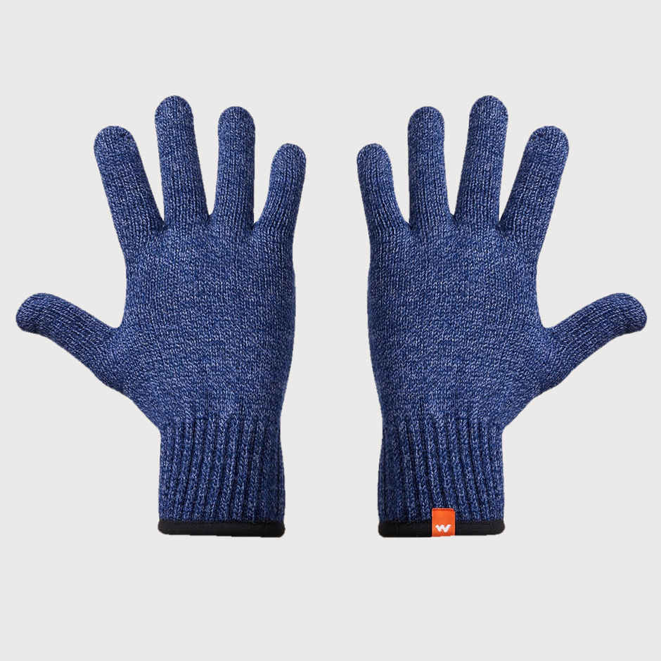 Wildcraft Unisex Solid Acrylic Gloves | Navy - Free Size