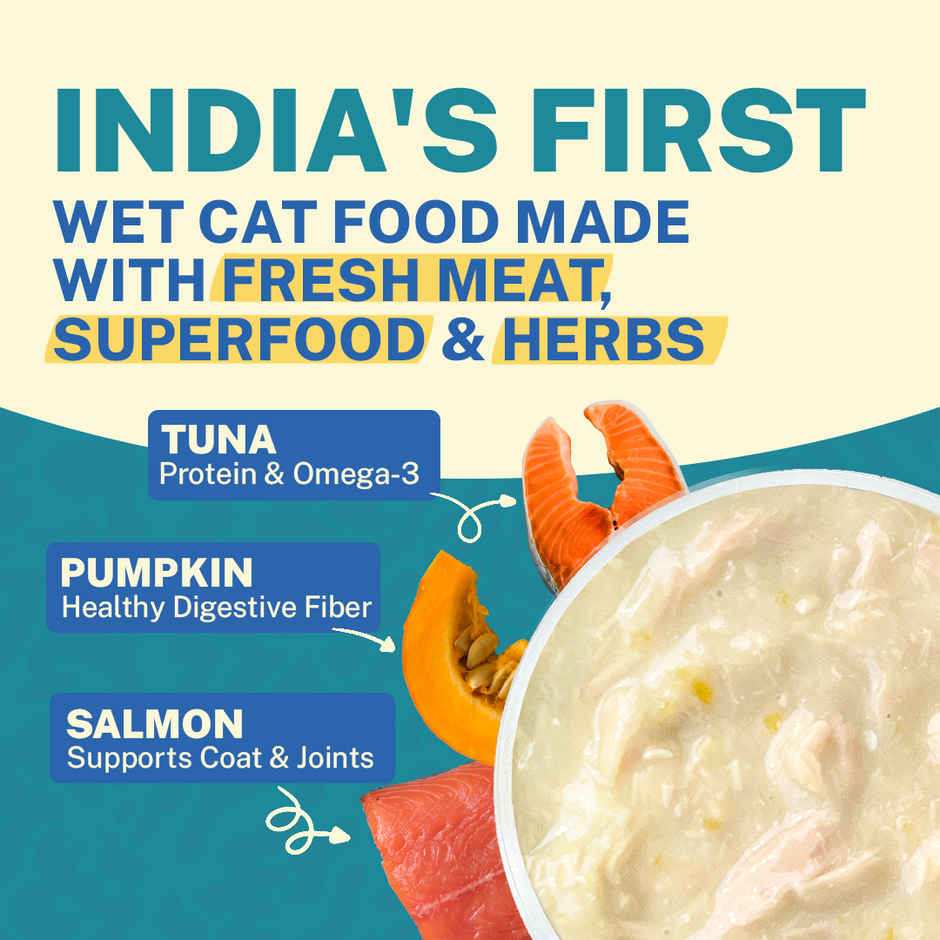 Smylo Kitten Tuna & Salmon Wet Cat  Food, Fresh & Preservative-Free, For Shiny Coat & Healthy Growth Combo