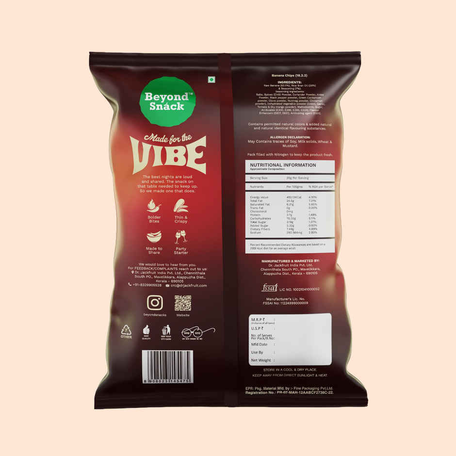 Beyond Snack Vibe - Long Banana Chips - Masala Mingle