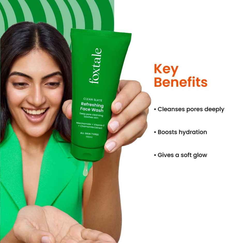Foxtale Refreshing Face Wash with Niacinamide(Tube)