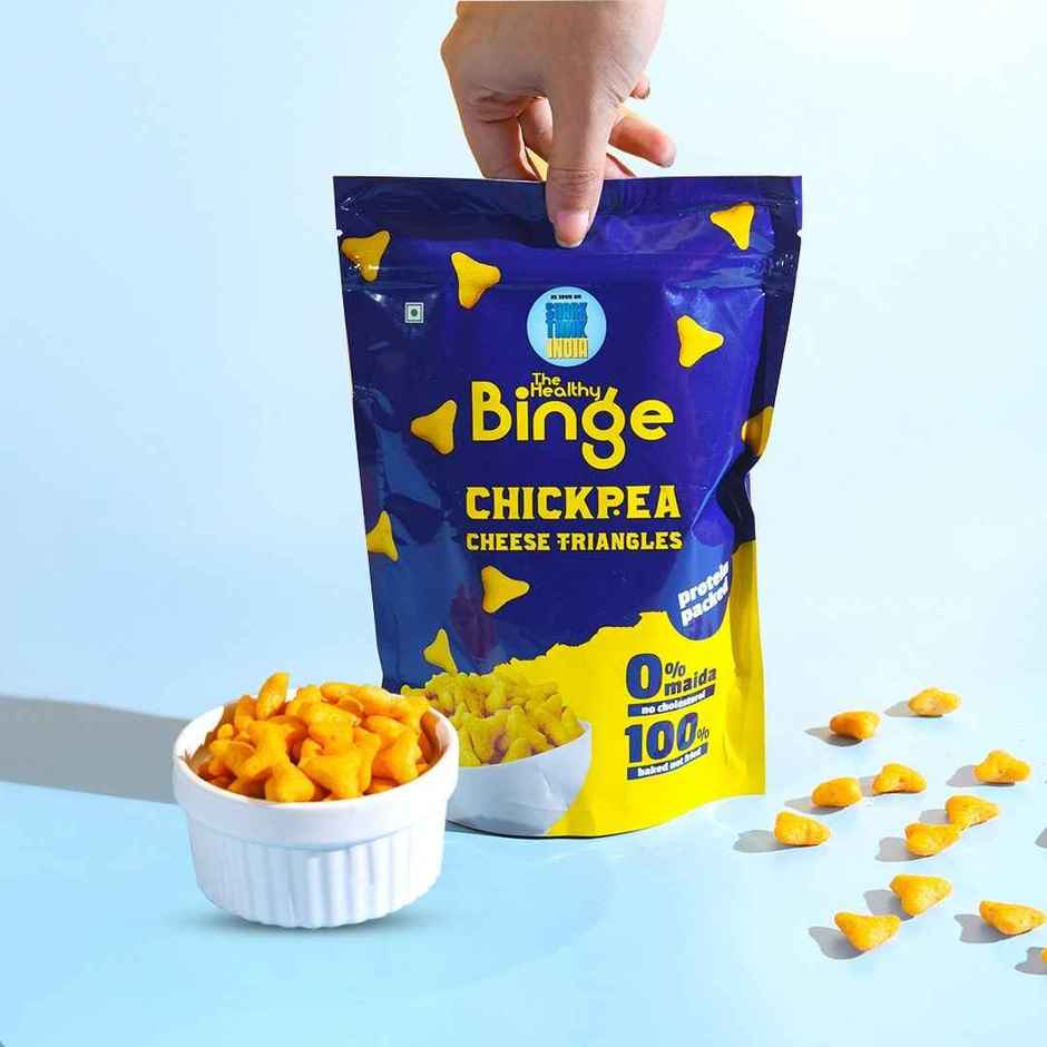 High Protein Chickpea Puffs-Cheese, Baked, No Palm Oil  