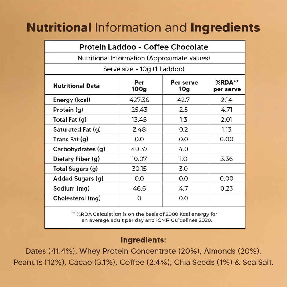 Protein Laddu Coffee Chocolate | 10g Protein