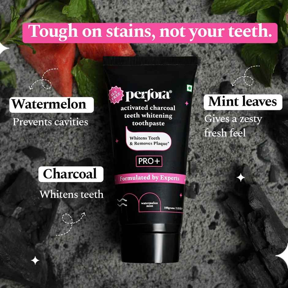 Perfora Activated Charcoal Whitening Toothpaste Combo