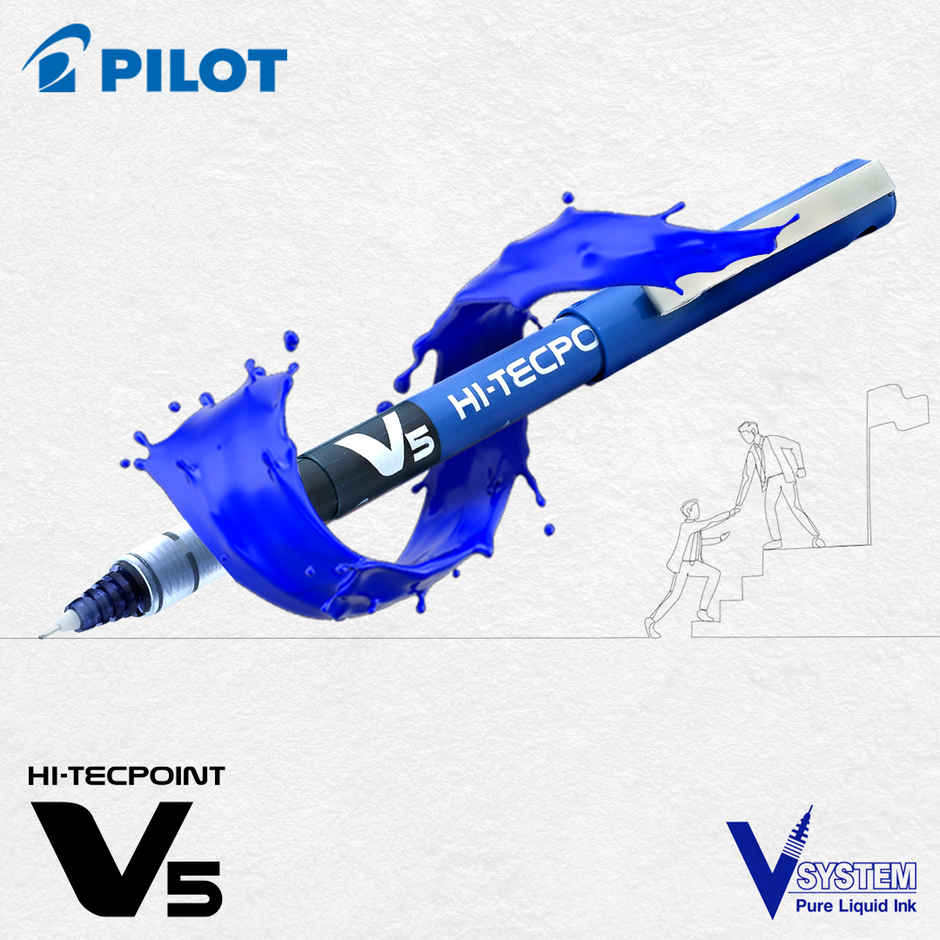 Pilot V5 Roller Pen (Blue) -2 Pieces