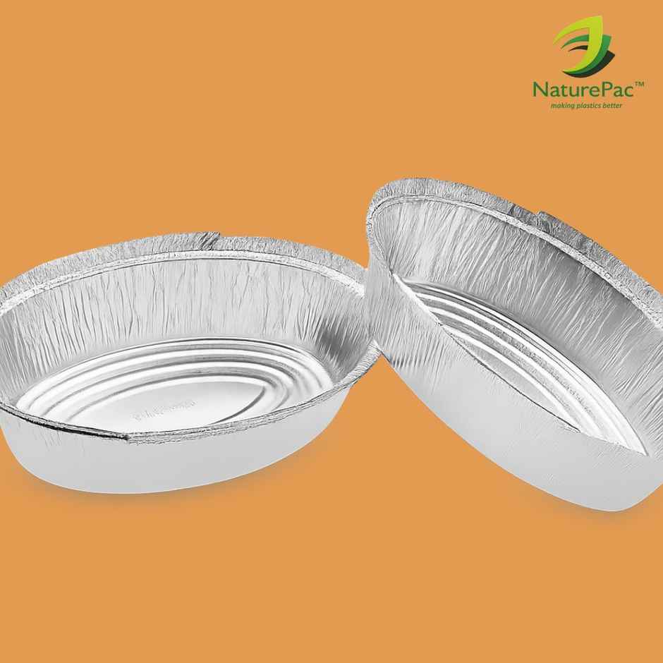Naturepac Foil Container + Lid 600 ml | Sturdy & Practical