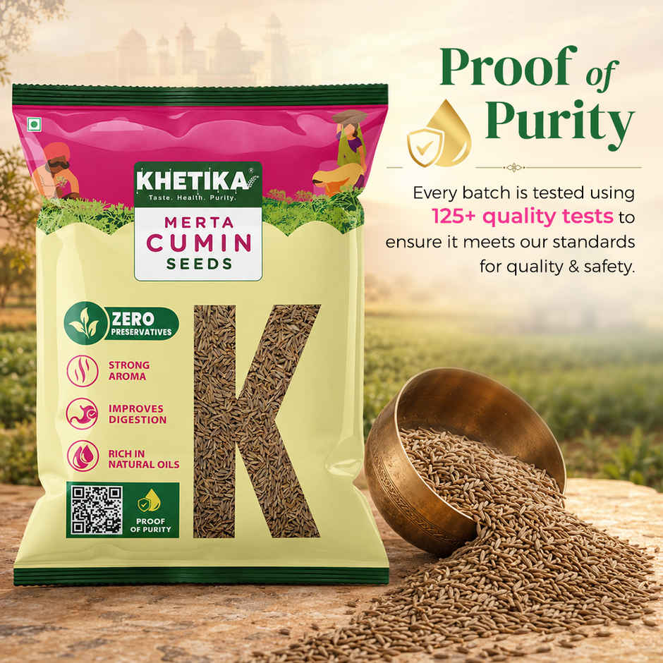 Khetika Merta Jeera Whole | Cumin Seeds | Strong Aroma | Zero Preservatives