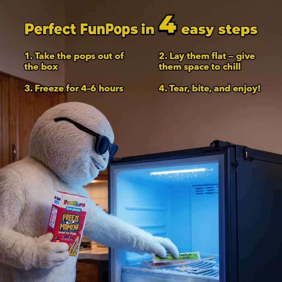 FunPops Ice Pops, Freeze at Home Fruit Flavoured Pops