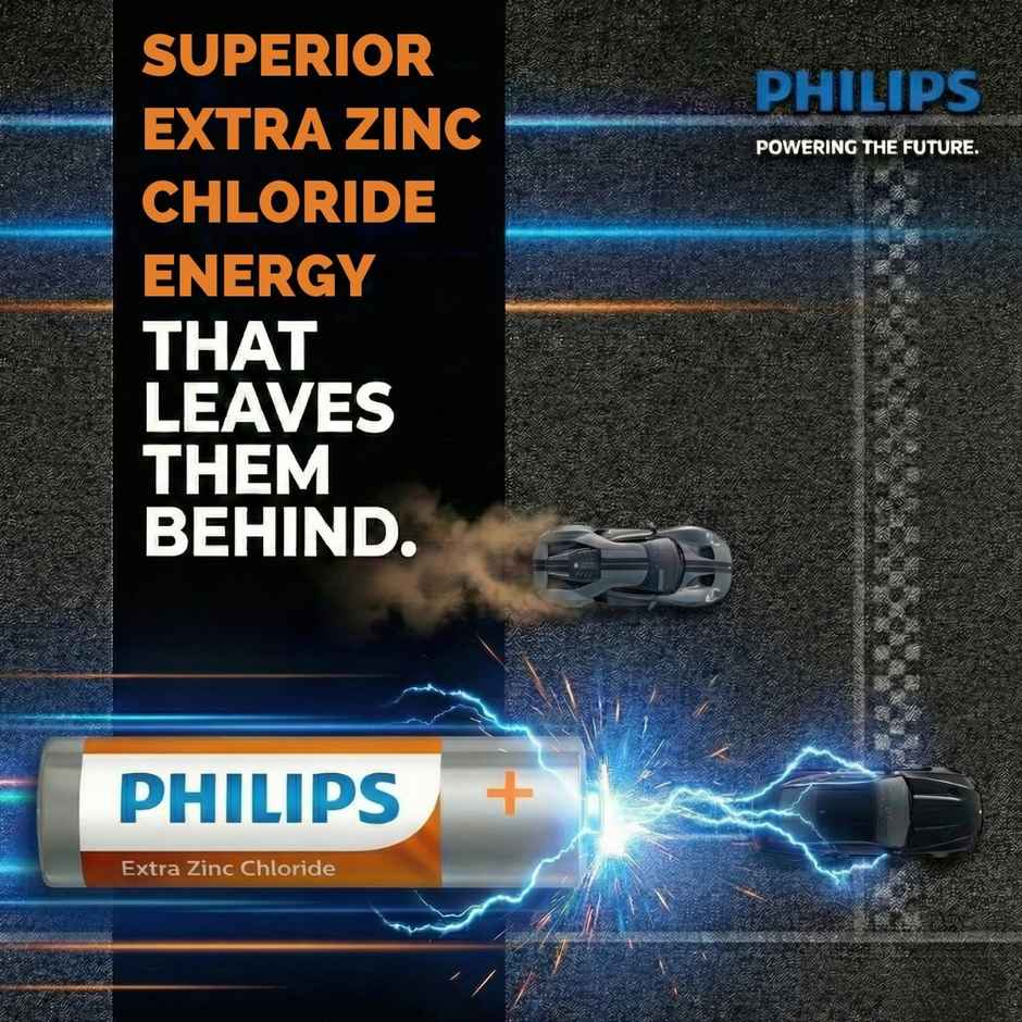 Philips R03L10B/94 Extra Zinc AAA Battery | 1.5V | Long Lasting | Leak Resistant 1.0 Piece